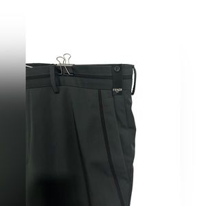 Fendi trousers light twill / inlay, black, size 54